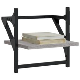 Berkfield Home Wall Shelves with Bars 2 pcs Grey Sonoma 30x25x30 cm - Size: 30 x 25 x 30 cm - thumbnail 3