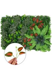 Neel Blue Artificial Hedge Panels Green Grass Wall Backdrop, Barries Flowers - thumbnail 2