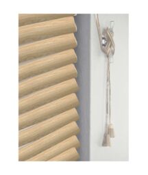 New Edge Blinds Natural Wood Grain PVC Venetian Blind 152cm Drop (25mm Slats) - Size: 55 cm width x 152 cm drop - thumbnail 2