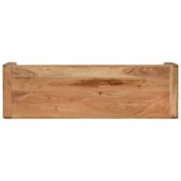 Berkfield Home TV Stand 110x33x33 cm Solid Wood Acacia in Brown - Size: 110 x 33 x 33 cm - thumbnail 4