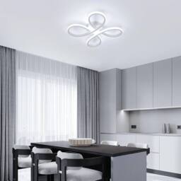 Goeco LED Ceiling Light, 30W, Flower Shape for Balcony, Bedroom, 6500K, 30cm in White - thumbnail 2