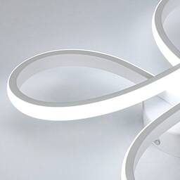 Goeco LED Ceiling Light, 30W, Flower Shape for Balcony, Bedroom, 6500K, 30cm in White - thumbnail 8