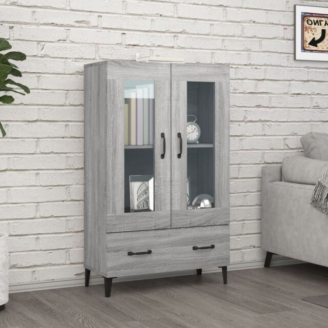Berkfield Home Highboard Grey Sonoma 70x31x115 cm Engineered Wood - Size: 70 x 31 x 115 cm - image 1