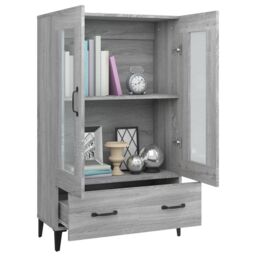 Berkfield Home Highboard Grey Sonoma 70x31x115 cm Engineered Wood - Size: 70 x 31 x 115 cm - thumbnail 4