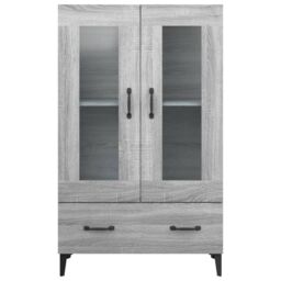 Berkfield Home Highboard Grey Sonoma 70x31x115 cm Engineered Wood - Size: 70 x 31 x 115 cm - thumbnail 5
