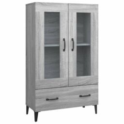 Berkfield Home Highboard Grey Sonoma 70x31x115 cm Engineered Wood - Size: 70 x 31 x 115 cm - thumbnail 2