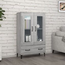 Berkfield Home Highboard Grey Sonoma 70x31x115 cm Engineered Wood - Size: 70 x 31 x 115 cm - thumbnail 1