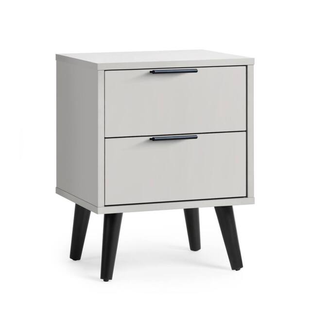 Cheshire Premium Arden 2 Drawer Silk Grey Bedside Unit - image 1