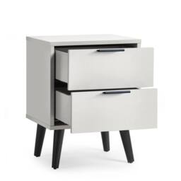 Cheshire Premium Arden 2 Drawer Silk Grey Bedside Unit - thumbnail 2