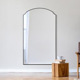 "MirrorOutlet Black Edged Dual Arch Curved Edge Wall Mirror 63""x35"" (160 X 90cm) - Size: 1 Pack" - thumbnail 2