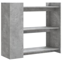 Berkfield Home Console Table Concrete Grey 100x35x90 cm Engineered Wood - Size: 100 x 35 x 90 cm - thumbnail 6