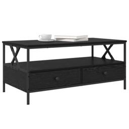 Berkfield Home Coffee Table Black oak 100 x 51 x 45 cm Engineered wood - thumbnail 3