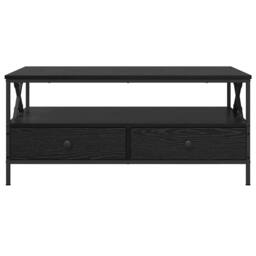 Berkfield Home Coffee Table Black oak 100 x 51 x 45 cm Engineered wood - thumbnail 6
