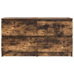 Berkfield Home TV Cabinet Smoked Oak 100x35x54 cm Engineered Wood in Brown - Size: 100 x 35 x 54 cm - thumbnail 6