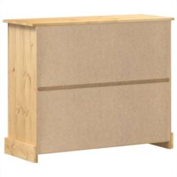 Berkfield Home Chest of Drawers Corona 110x43x91 cm Solid Wood Pine in Light Brown - Size: 110 x 43 x 91 cm - thumbnail 6