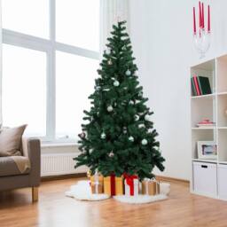 Alivio 6ft Natural Looking Artificial Christmas Tree for Home Office with Stand in Light Green