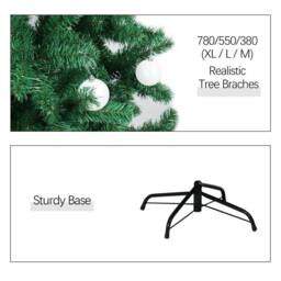 Alivio 6ft Natural Looking Artificial Christmas Tree for Home Office with Stand in Light Green - thumbnail 6