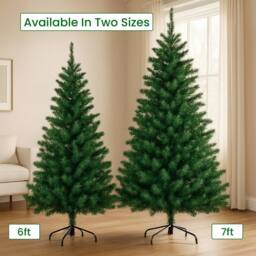 Alivio 6ft Natural Looking Artificial Christmas Tree for Home Office with Stand in Light Green - thumbnail 8