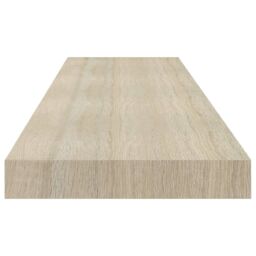 Berkfield Home Floating Wall Shelf Oak 90x23.5x3.8 cm MDF in Brown - thumbnail 5