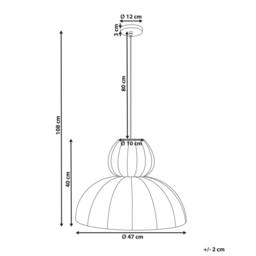 Wyld and Coco Faux Silk Pendant Lamp White - Modern Ceiling Light - thumbnail 3
