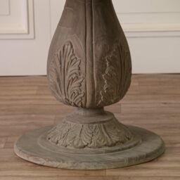 Glasstone Round Pedestal Acorn Dining Table 120cm in Brown - thumbnail 2