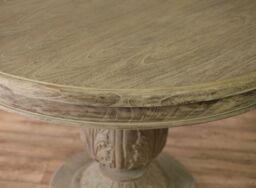 Glasstone Round Pedestal Acorn Dining Table 120cm in Brown - thumbnail 3