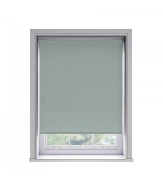 New Edge Blinds No Drill Duck Egg Blue Thermal Blackout Roller Blind 170cm Drop - Size: 110 cm - image 1