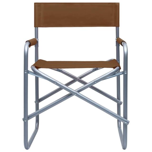 Berkfield Home Comfortable Director's Chairs 2 pcs Steel Brown - image 1