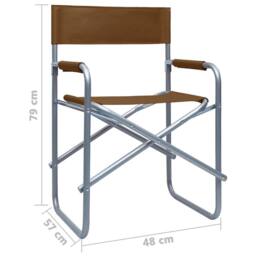 Berkfield Home Comfortable Director's Chairs 2 pcs Steel Brown - thumbnail 9