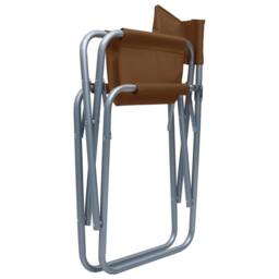 Berkfield Home Comfortable Director's Chairs 2 pcs Steel Brown - thumbnail 6