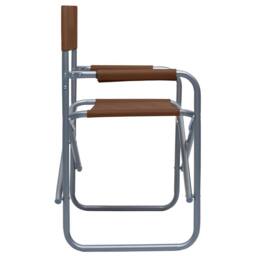 Berkfield Home Comfortable Director's Chairs 2 pcs Steel Brown - thumbnail 4