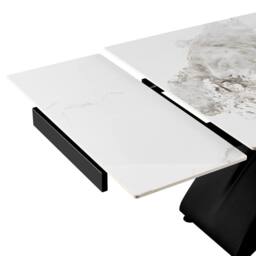 Home Detail Berrie Extending White Sintered Stone Ceramic Dining Table - thumbnail 5