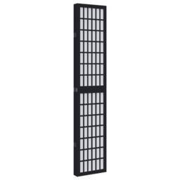 Berkfield Home Room Divider 5 Panels Black Solid Wood Paulownia - thumbnail 5