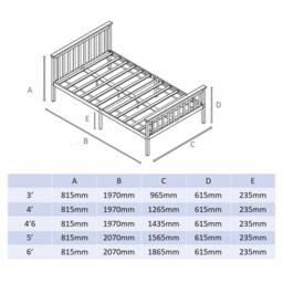 Aspire Langley Wooden Slatted Bed Frame Grey or Natural - Size: King - thumbnail 5