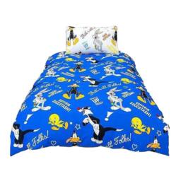 Looney Tunes Thats´s All Folks Reversible Duvet Set in Blue - Size: Single - thumbnail 3