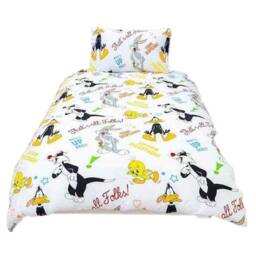 Looney Tunes Thats´s All Folks Reversible Duvet Set in Blue - Size: Single - thumbnail 4