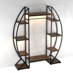 Gymax Indoor Plant Stand With Grow Lights 10-Tier Corner Metal Plant Shelf in Brown - thumbnail 1