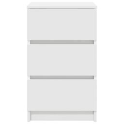 Berkfield Home Bedside Cabinets with 3 Drawers 2 pcs White 39x35x65 cm - Size: 39 x 35 x 65 cm - thumbnail 7