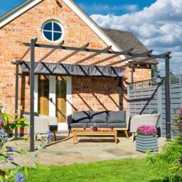 Rowlinsons Venetian 4x3 Canopy - Aluminium - L300 x W395.5 x H234.5 cm - Grey - thumbnail 2