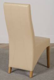 Thats Furniture Lola Leather Dining Chairs for Dining Room or Kitchen in Cream - thumbnail 4