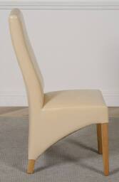 Thats Furniture Lola Leather Dining Chairs for Dining Room or Kitchen in Cream - thumbnail 3
