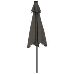 Berkfield Home Comfortable Garden Parasol with LEDs & Steel Pole Anthracite 22 in Dark Grey - thumbnail 7