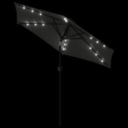 Berkfield Home Comfortable Garden Parasol with LEDs & Steel Pole Anthracite 22 in Dark Grey - thumbnail 8