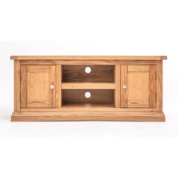 Cabinet Bits Salerno Light Wood 2 Door TV Cabinet Chrome Knob in Natural