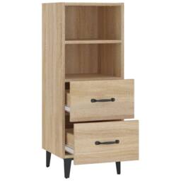 Berkfield Home Sideboard Sonoma Oak 34.5x34x90 cm Engineered Wood in Brown - thumbnail 7