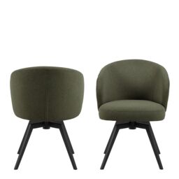 Furniture To Go Darlene Dining Chair with Armrest & Swivel Function in Green - thumbnail 2