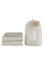 Panda London Bamboo & French Linen Complete Bedding Set in White - Size: King - thumbnail 2