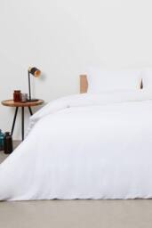 Panda London Bamboo & French Linen Complete Bedding Set in White - Size: King - thumbnail 1