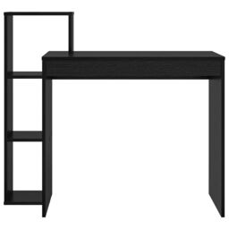 Berkfield Home Computer Desk Black oak Engineered wood, Black oak veneer Compact - thumbnail 4