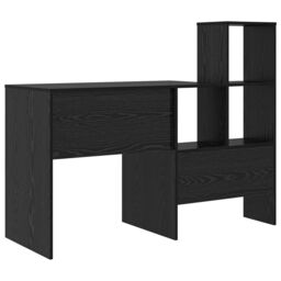 Berkfield Home Computer Desk Black oak Engineered wood, Black oak veneer Compact - thumbnail 6